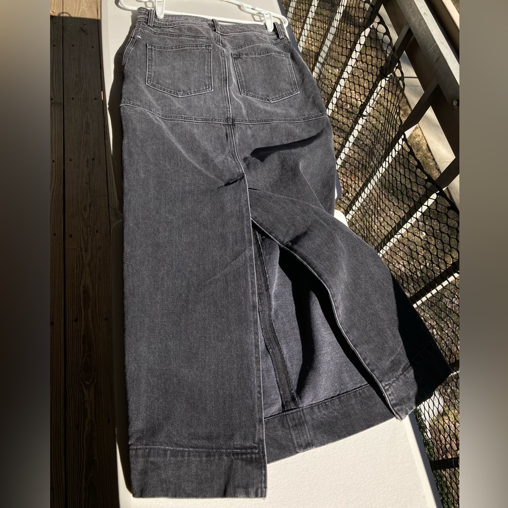 ALC Hunter Skirt Black Denim Hunter Panel Maxi Skirt Made in USA Size 2 NEW - Picture 10 of 17